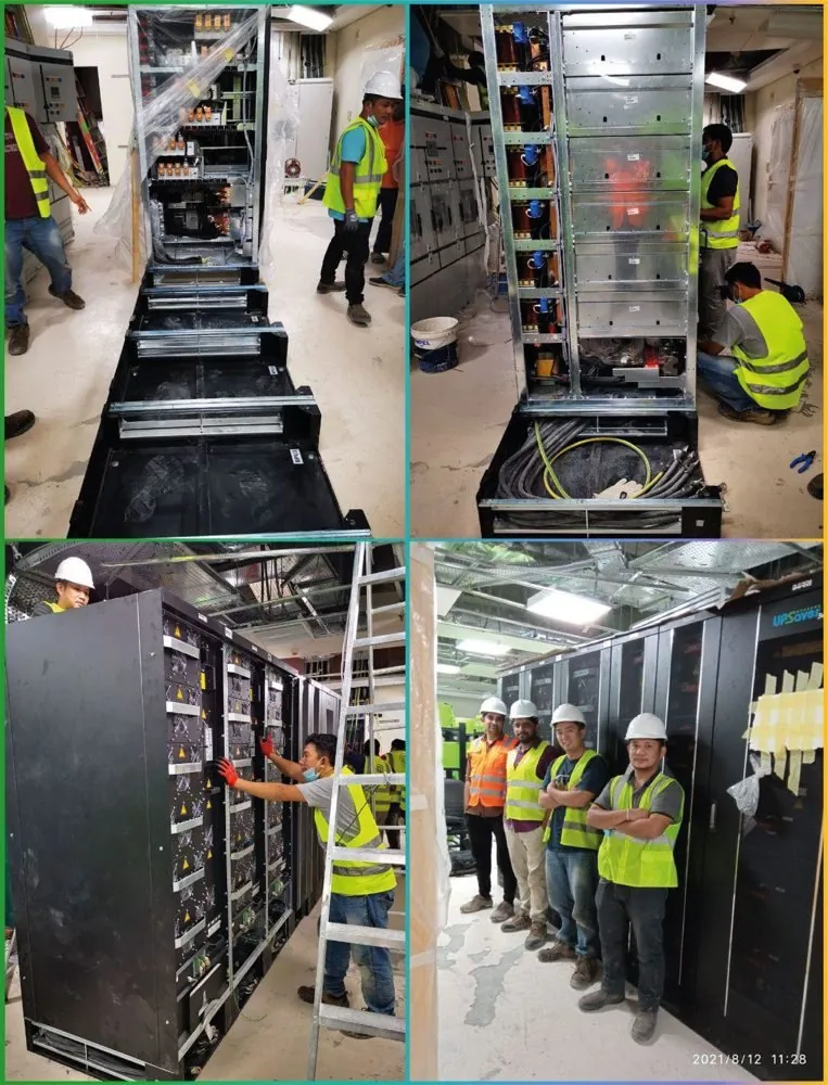 UPS installation team